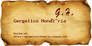 Gergelics Honória névjegykártya
